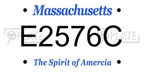 E2576C Massachusetts License Plate