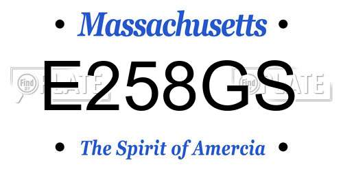 E258GS Massachusetts License Plate