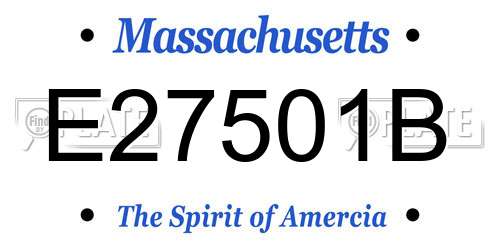 E27501B Massachusetts License Plate