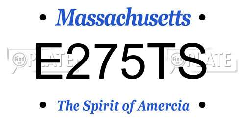E275TS Massachusetts License Plate