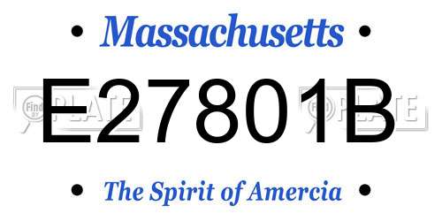 E27801B Massachusetts License Plate
