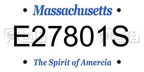 E27801S Massachusetts License Plate