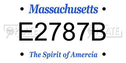 E2787B Massachusetts License Plate