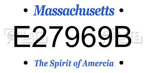 E27969B Massachusetts License Plate