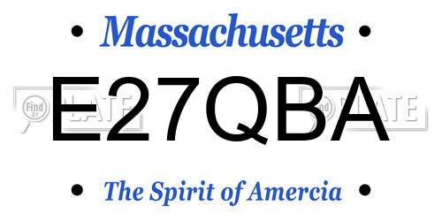 E27QBA Massachusetts License Plate