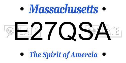 E27QSA Massachusetts License Plate