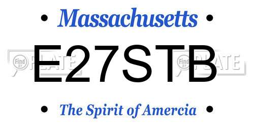 E27STB Massachusetts License Plate