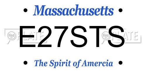 E27STS Massachusetts License Plate