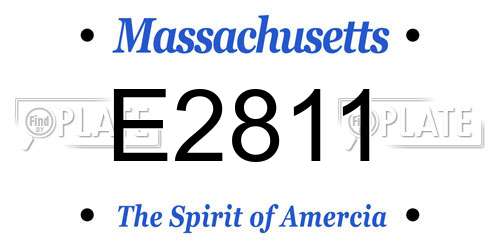 E2811 Massachusetts License Plate