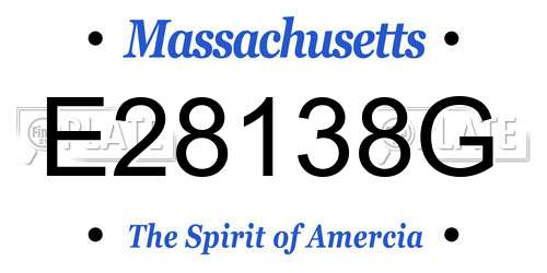 E28138G Massachusetts License Plate
