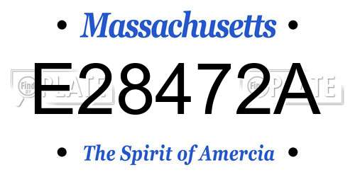 E28472A Massachusetts License Plate