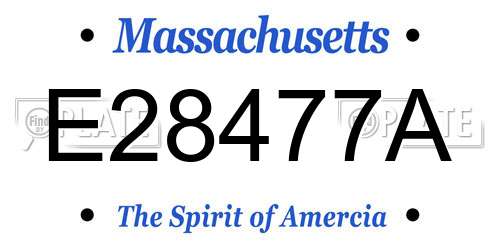 E28477A Massachusetts License Plate