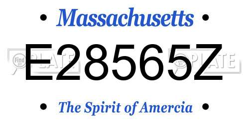 E28565Z Massachusetts License Plate
