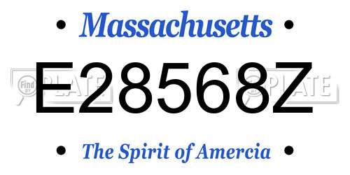 E28568Z Massachusetts License Plate