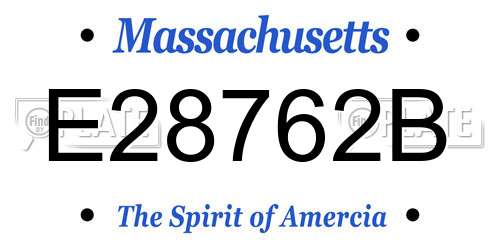 E28762B Massachusetts License Plate