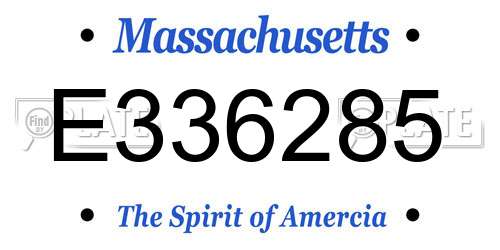 E336285 Massachusetts License Plate