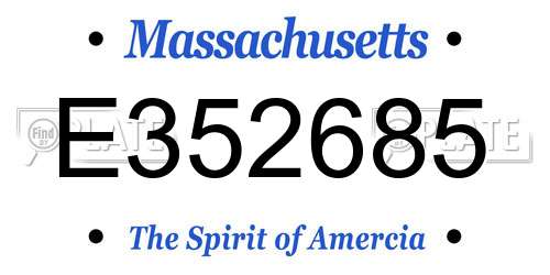 E352685 Massachusetts License Plate