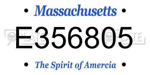 E356805 Massachusetts License Plate