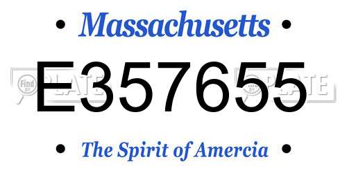 E357655 Massachusetts License Plate