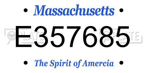 E357685 Massachusetts License Plate