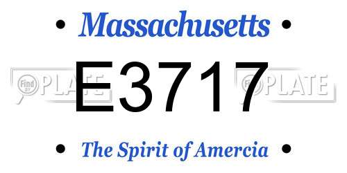 E3717 Massachusetts License Plate