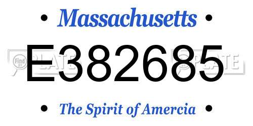 E382685 Massachusetts License Plate