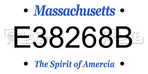 E38268B Massachusetts License Plate
