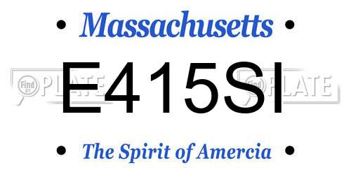 E415SI Massachusetts License Plate