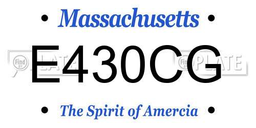 E430CG Massachusetts License Plate