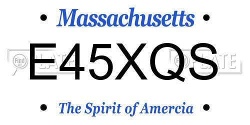 E45XQS Massachusetts License Plate