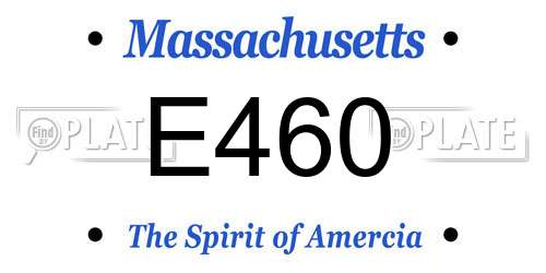 E460 Massachusetts License Plate
