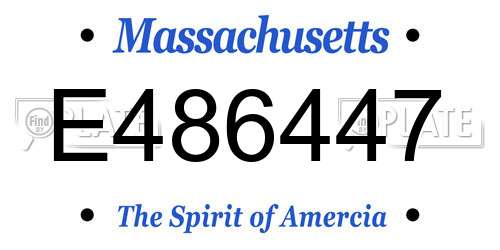 E486447 Massachusetts License Plate