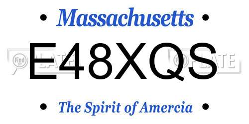 E48XQS Massachusetts License Plate