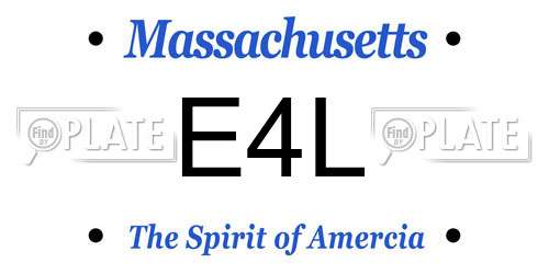 E4L Massachusetts License Plate