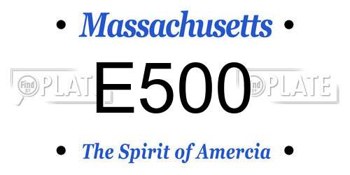 E500 Massachusetts License Plate