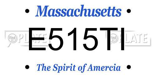 E515TI Massachusetts License Plate