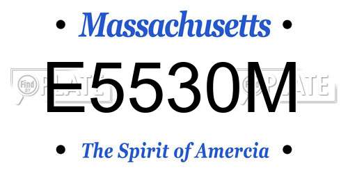 E5530M Massachusetts License Plate