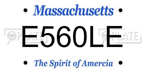 E560LE Massachusetts License Plate