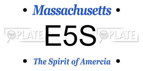 E5S Massachusetts License Plate