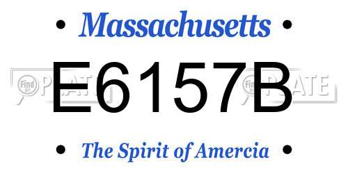 E6157B Massachusetts License Plate