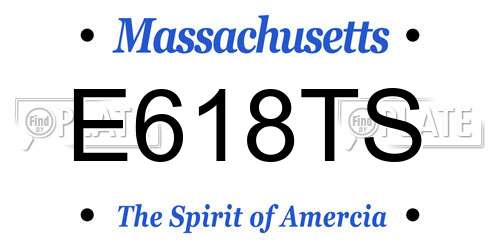 E618TS Massachusetts License Plate