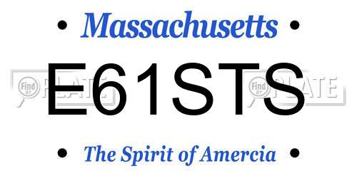 E61STS Massachusetts License Plate