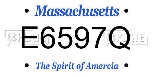 E6597Q Massachusetts License Plate