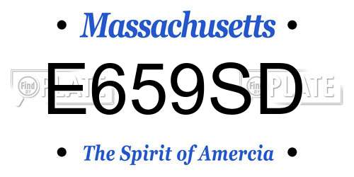 E659SD Massachusetts License Plate