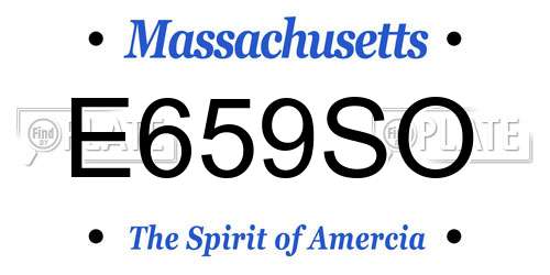 E659SO Massachusetts License Plate
