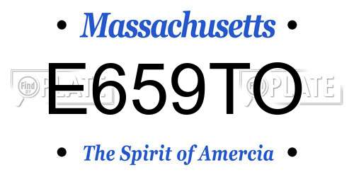 E659TO Massachusetts License Plate