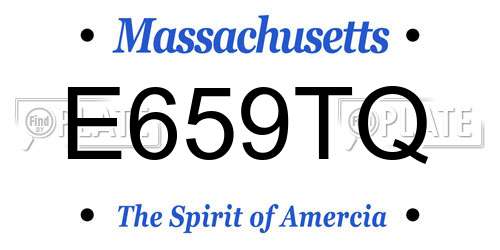 E659TQ Massachusetts License Plate