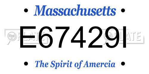 E67429I Massachusetts License Plate