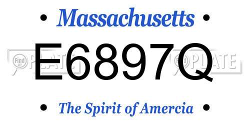 E6897Q Massachusetts License Plate
