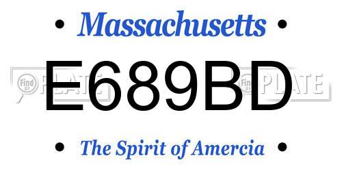 E689BD Massachusetts License Plate
